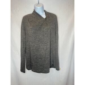 Isabel Marant Assymetrical Gray Long Sleeve Top normcore minimalist SIZE 38/M